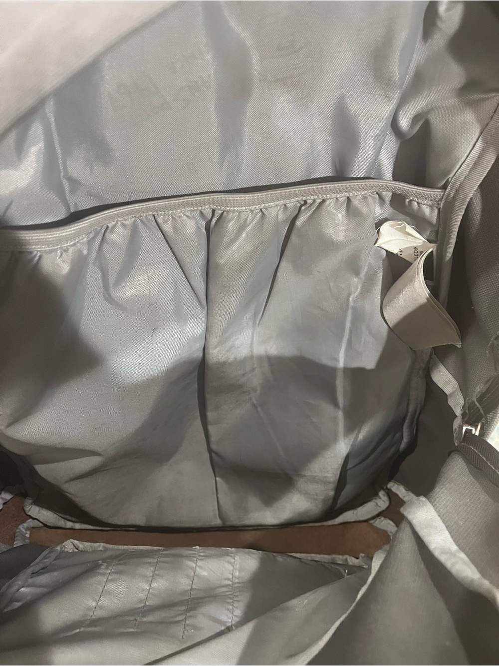Jansport Gray Backpack Brown Suede Base right pack back to school - Picture 5 of 7